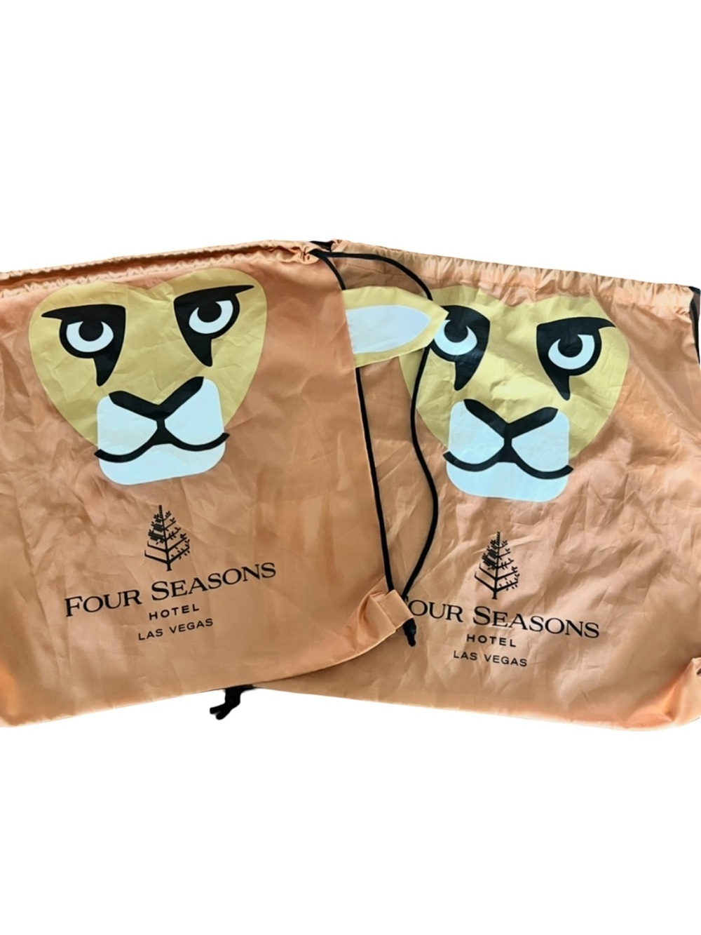 Four seasons hotel Las Vegas kids drawstring backpack bundle of 2